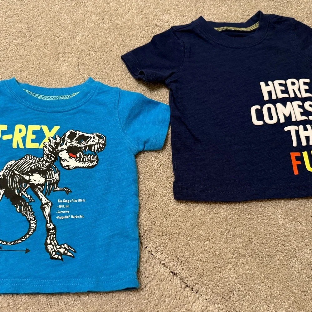 Carter”s 6M Infant Short Sleeve T-shirt set of 2 - Blue and Navy